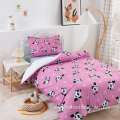 Children's cartoon unicorn quilt three-piece set